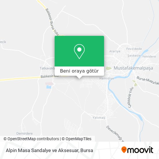 Alpin Masa Sandalye ve Aksesuar harita