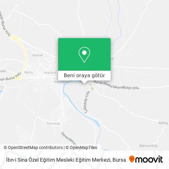 İbn-i Sina Özel Eğitim Mesleki Eğitim Merkezi harita