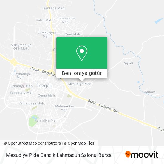 Mesudiye Pide Cancık Lahmacun Salonu harita