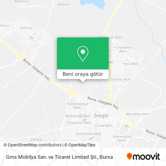 Gms Mobilya San. ve Ticaret Limited Şti. harita