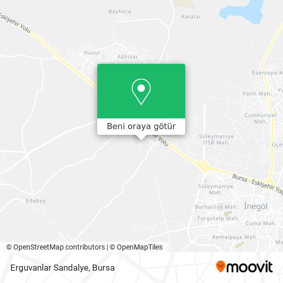 Erguvanlar Sandalye harita
