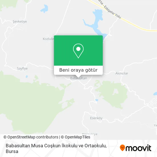 Babasultan Musa Coşkun İkokulu ve Ortaokulu harita