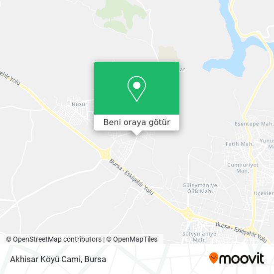 Akhisar Köyü Cami harita