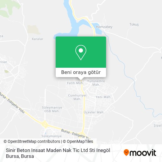 Sinir Beton Insaat Maden Nak Tic Ltd Sti Inegöl Bursa harita