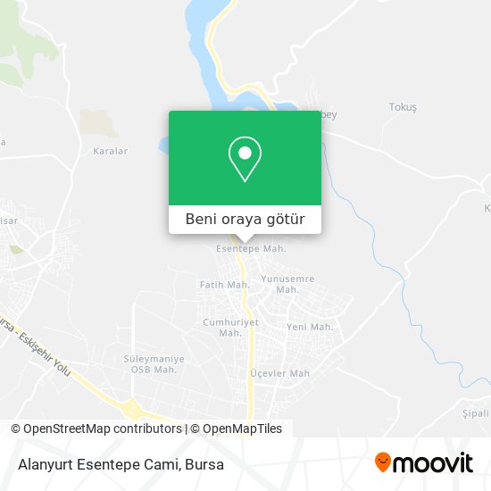 Alanyurt Esentepe Cami harita