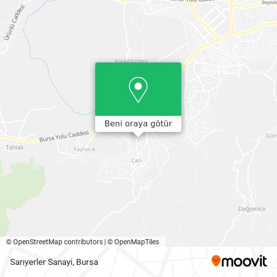 Sarıyerler Sanayi harita