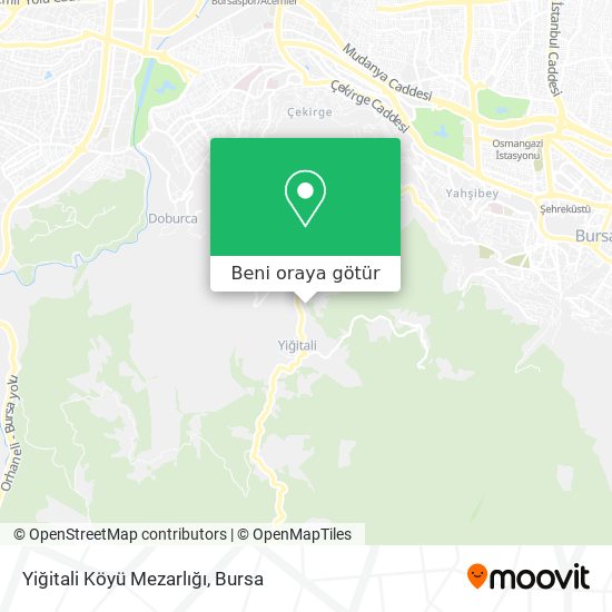 Yiğitali Köyü Mezarlığı harita