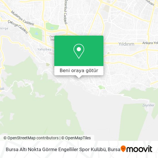 Bursa Altı Nokta Görme Engelliler Spor Kulübü harita