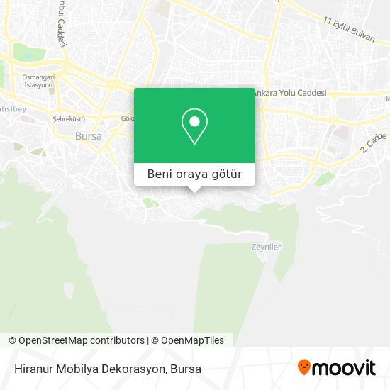 Hiranur Mobilya Dekorasyon harita