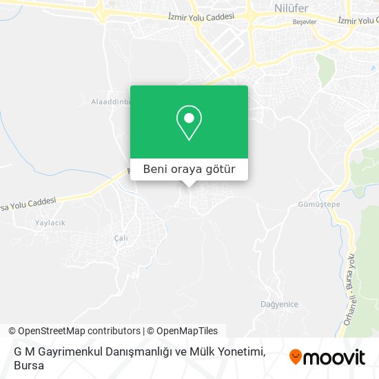 G M Gayrimenkul Danışmanlığı ve Mülk Yonetimi harita