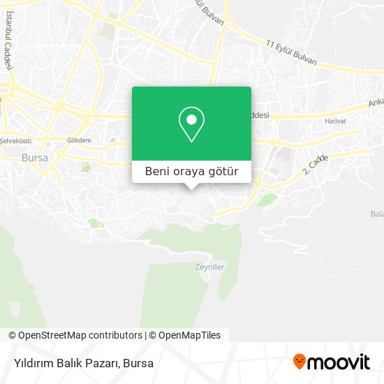 Yıldırım Balık Pazarı harita