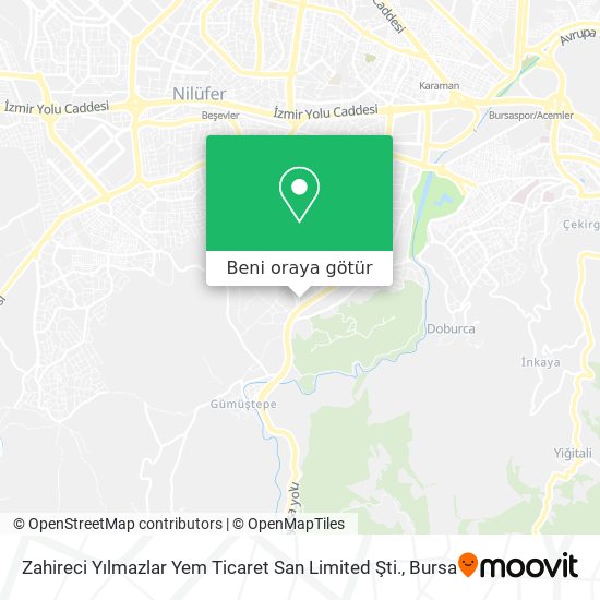 Zahireci Yılmazlar Yem Ticaret San Limited Şti. harita