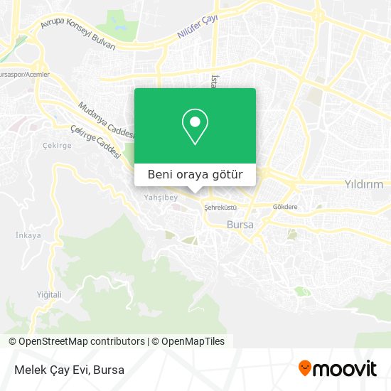 Melek Çay Evi harita