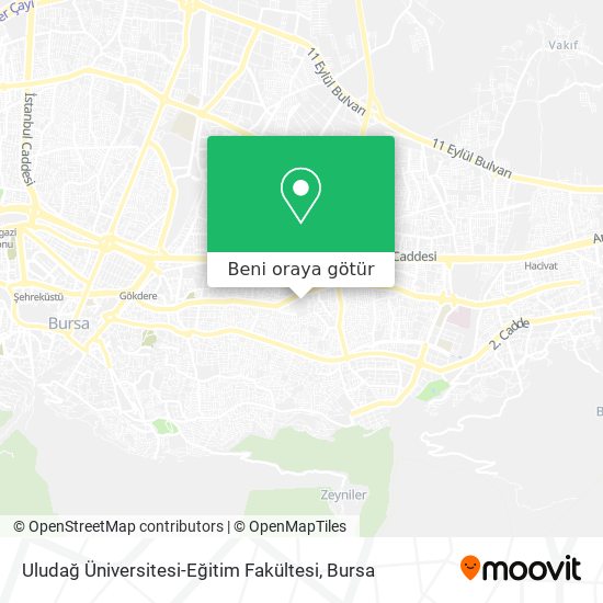 Uludağ Üniversitesi-Eğitim Fakültesi harita