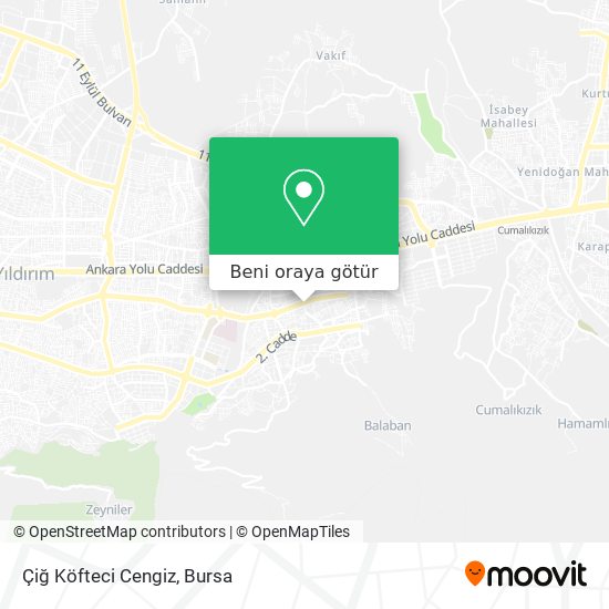 Çiğ Köfteci Cengiz harita