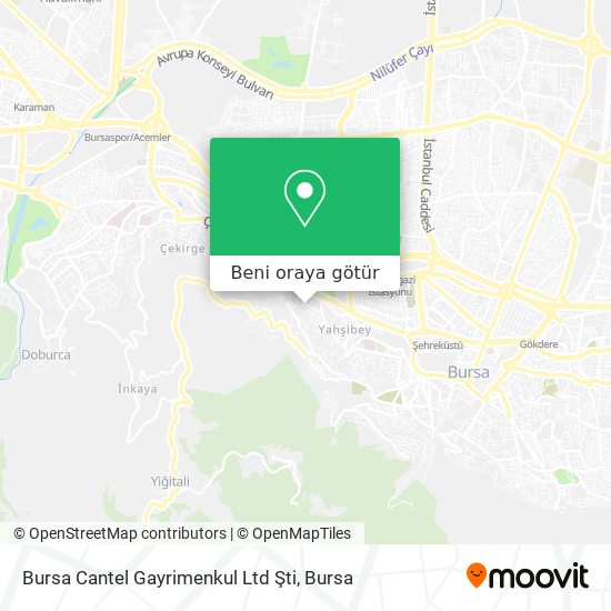 Bursa Cantel Gayrimenkul Ltd Şti harita