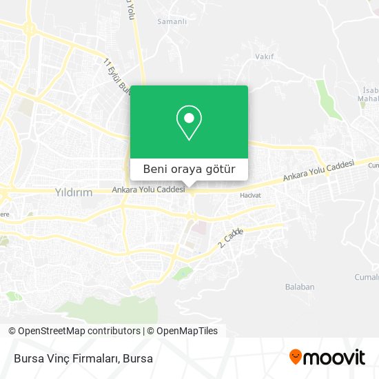Bursa Vinç Firmaları harita