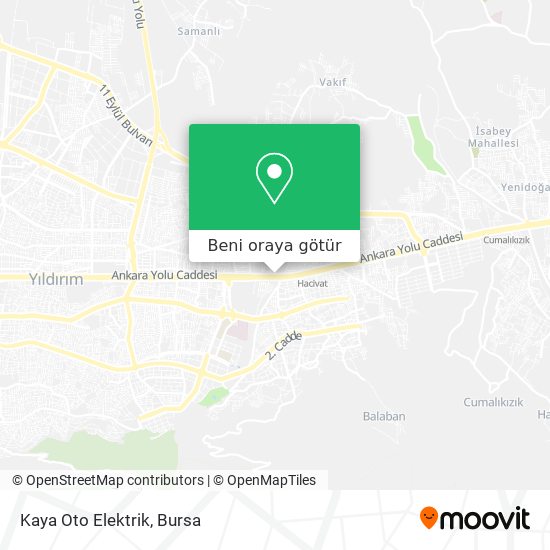 Kaya Oto Elektrik harita