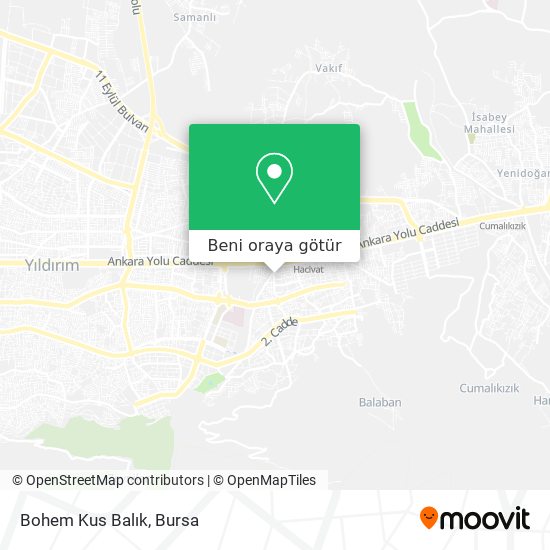 Bohem Kus Balık harita