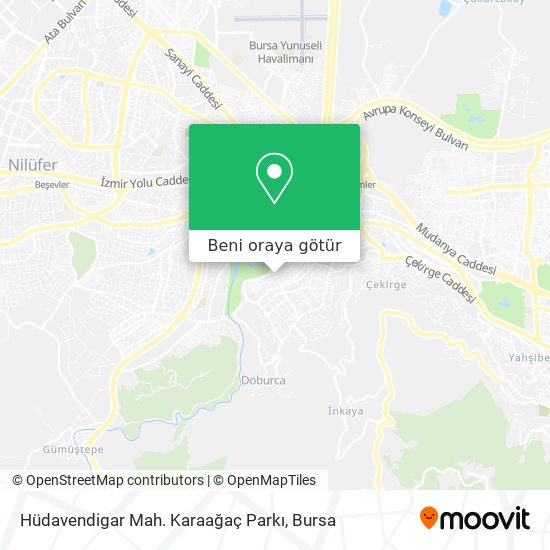Hüdavendigar Mah. Karaağaç Parkı harita