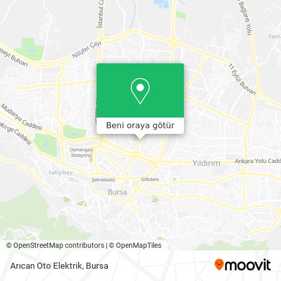 Arıcan Oto Elektrik harita