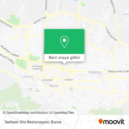Serbest Oto Restorasyon harita