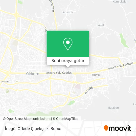 İnegöl Orkide Çiçekçilik harita