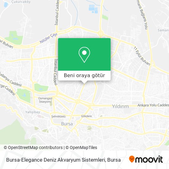 Bursa-Elegance Deniz Akvaryum Sistemleri harita