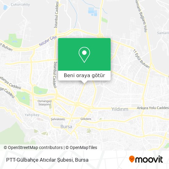 PTT-Gülbahçe Atıcılar Şubesi harita