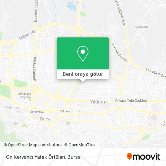 On Kervancı Yatak Örtüleri harita