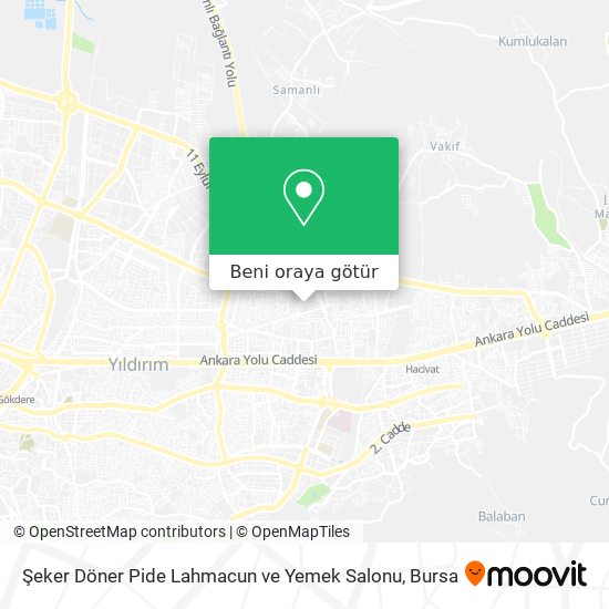 Şeker Döner Pide Lahmacun ve Yemek Salonu harita