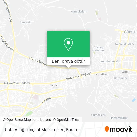 Usta Alioğlu İnşaat Malzemeleri harita