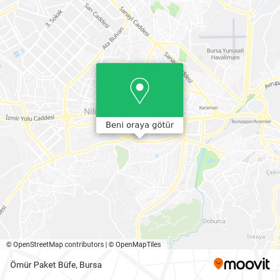 Ömür Paket Büfe harita