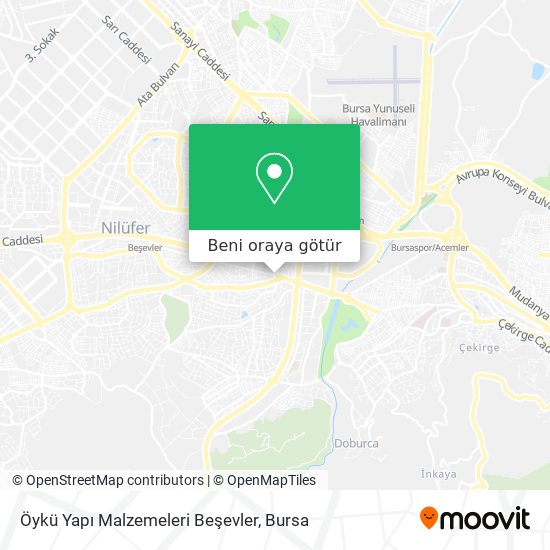 Öykü Yapı Malzemeleri Beşevler harita