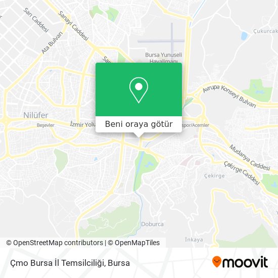 Çmo Bursa İl Temsilciliği harita