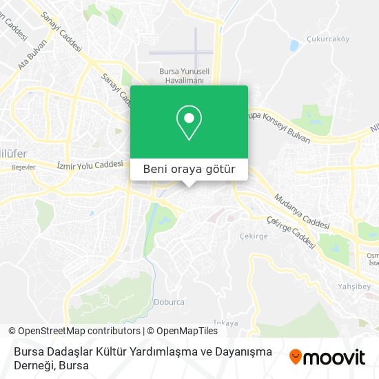 Bursa Dadaşlar Kültür Yardımlaşma ve Dayanışma Derneği harita
