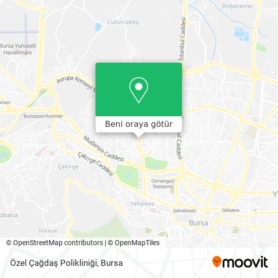 Özel Çağdaş Polikliniği harita