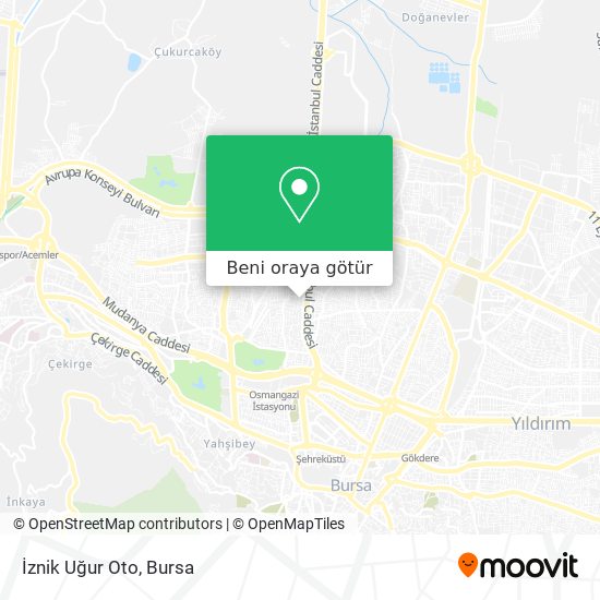 İznik Uğur Oto harita