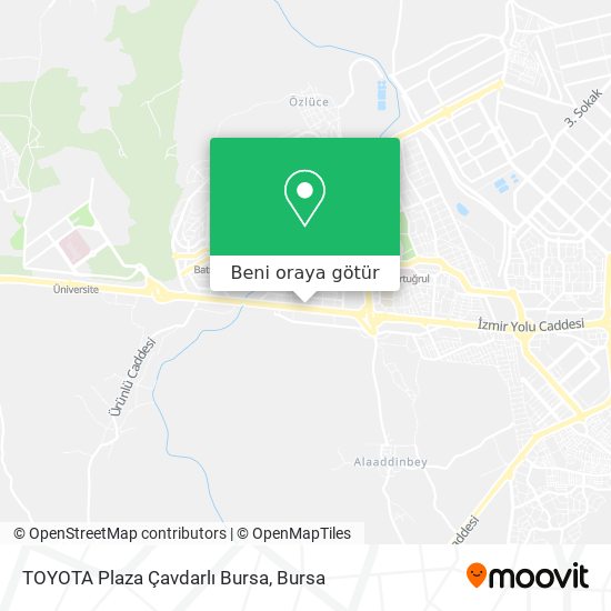 TOYOTA Plaza Çavdarlı Bursa harita