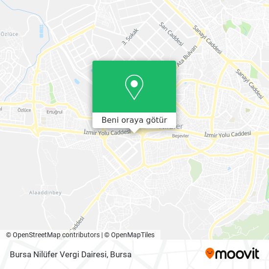 Bursa Nilüfer Vergi Dairesi harita