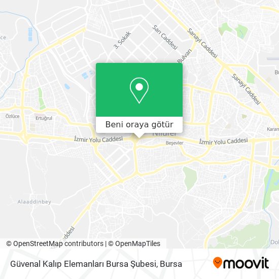 Güvenal Kalıp Elemanları Bursa Şubesi harita