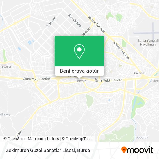 Zekimuren Guzel Sanatlar Lisesi harita
