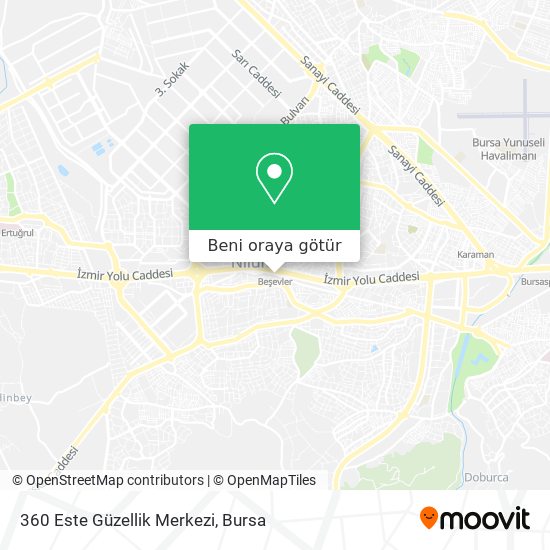 360 Este Güzellik Merkezi harita