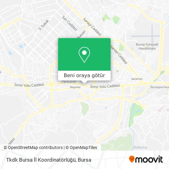 Tkdk Bursa İl Koordinatörlüğü harita