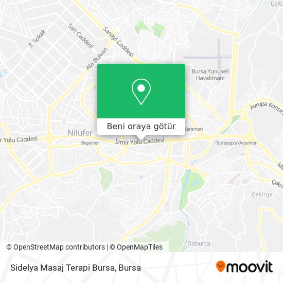 Sidelya Masaj Terapi Bursa harita
