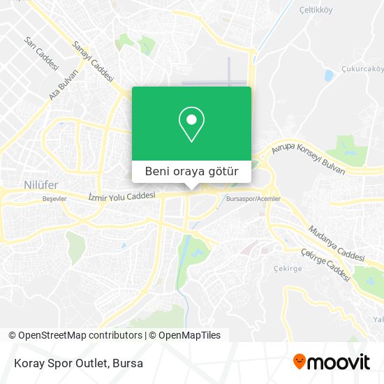 Koray Spor Outlet harita