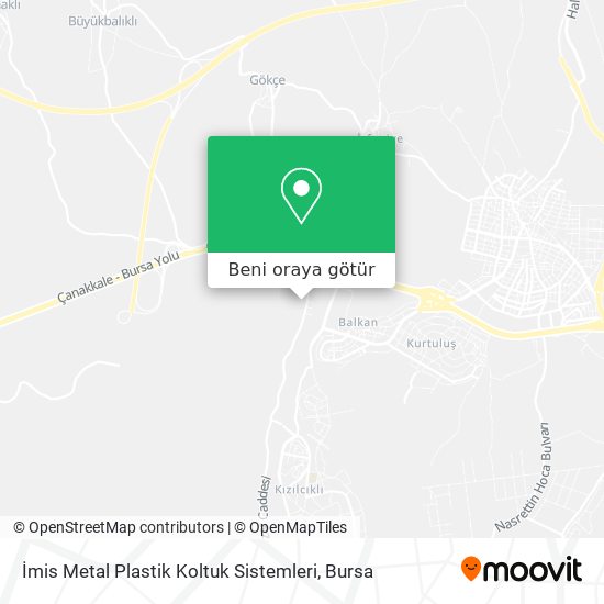İmis Metal Plastik Koltuk Sistemleri harita