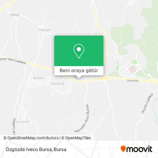 Özgözde Iveco Bursa harita