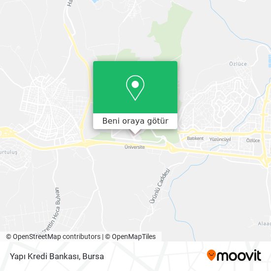 Yapı Kredi Bankası harita