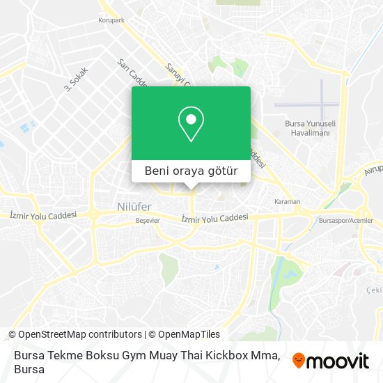 Bursa Tekme Boksu Gym Muay Thai Kickbox Mma harita